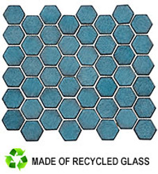 GT Glass Greenwich Hexagon Lafayette Blue GR-888